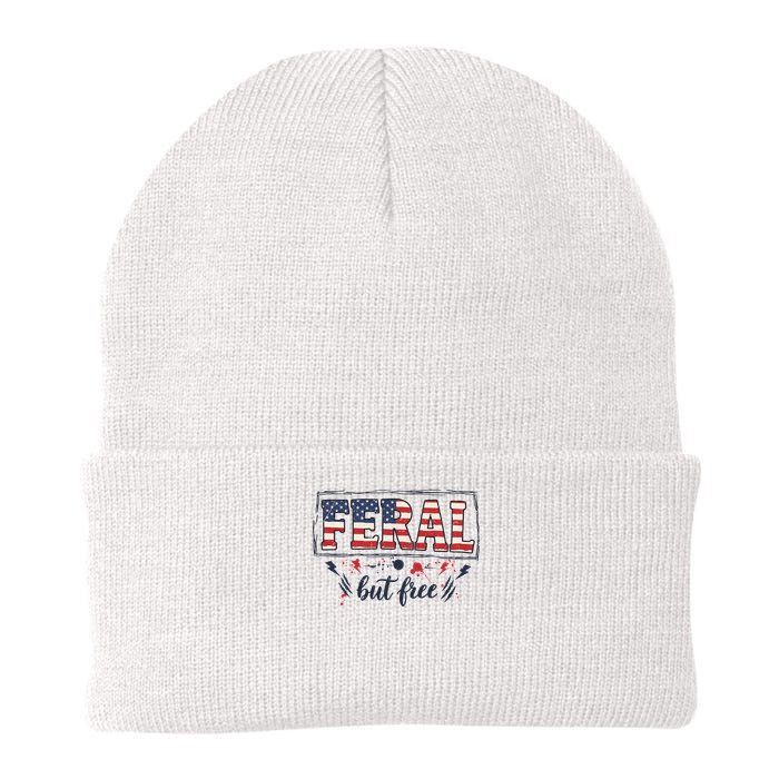Feral but free America Patriotic  Beanie