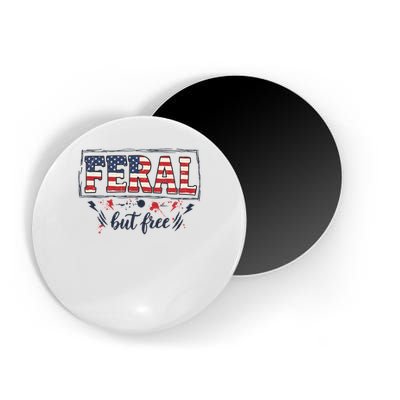 Feral but free America Patriotic  Magnet