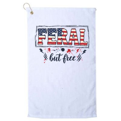 Feral but free America Patriotic  Golf Towel