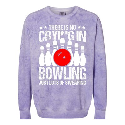 Funny Bowling Colorblast Crewneck Sweatshirt