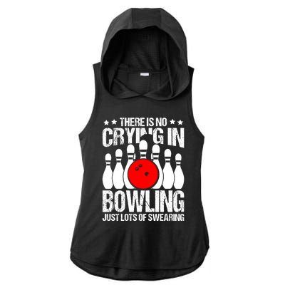 Funny Bowling Ladies PosiCharge Tri-Blend Wicking Draft Hoodie Tank