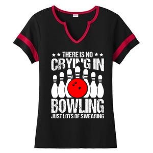 Funny Bowling Ladies Halftime Notch Neck Tee