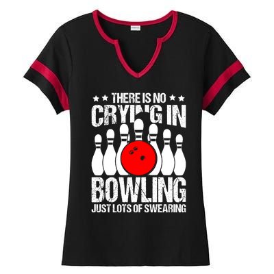 Funny Bowling Ladies Halftime Notch Neck Tee