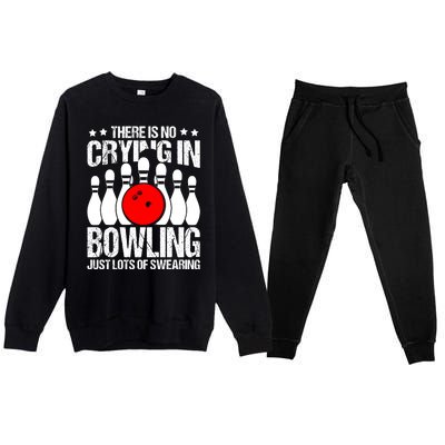 Funny Bowling Premium Crewneck Sweatsuit Set