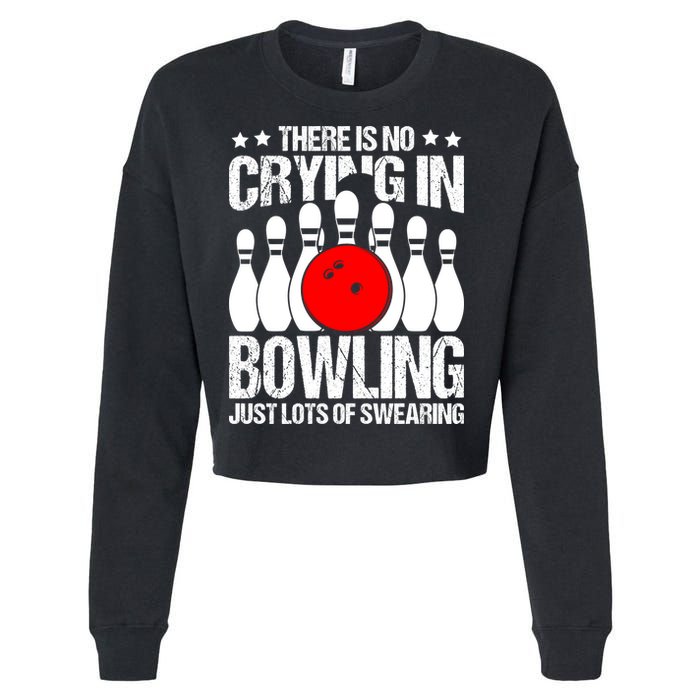 Funny Bowling Cropped Pullover Crew