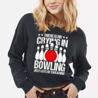 Funny Bowling Cropped Pullover Crew