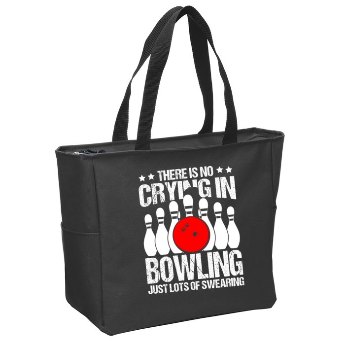 Funny Bowling Zip Tote Bag