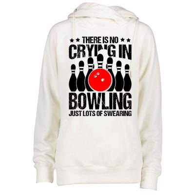 Funny Bowling Womens Funnel Neck Pullover Hood