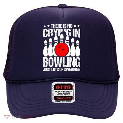 Funny Bowling High Crown Mesh Back Trucker Hat