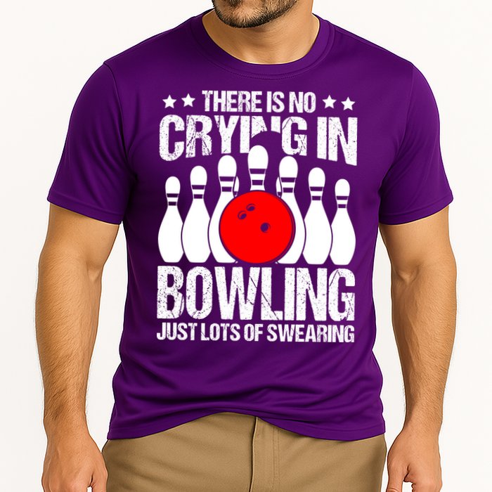 Funny Bowling Cooling Performance Crew T-Shirt