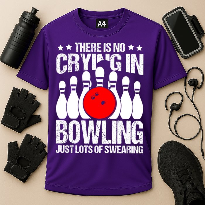 Funny Bowling Cooling Performance Crew T-Shirt
