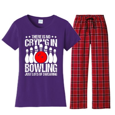 Funny Bowling Women's Flannel Pajama Set