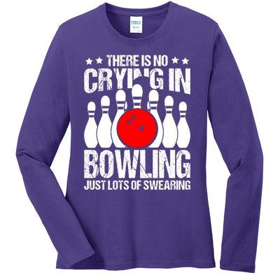 Funny Bowling Ladies Long Sleeve Shirt