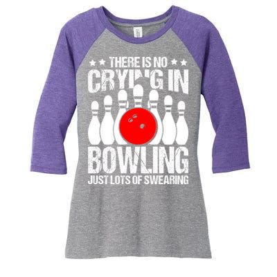 Funny Bowling Women's Tri-Blend 3/4-Sleeve Raglan Shirt