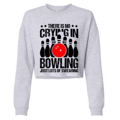 Funny Bowling Cropped Pullover Crew