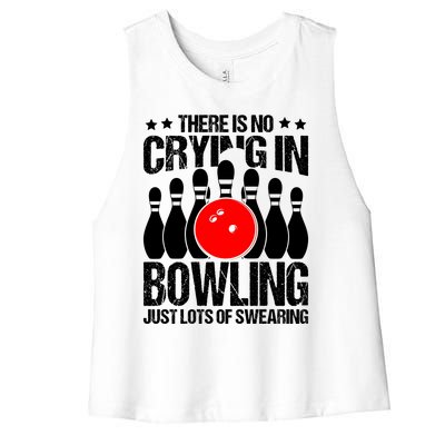 Funny Bowling Women's Racerback Cropped Tank