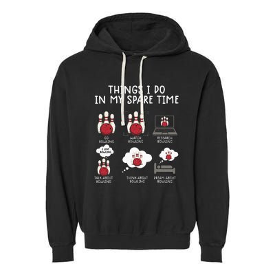 Funny Bowling For Men Garment-Dyed Fleece Hoodie