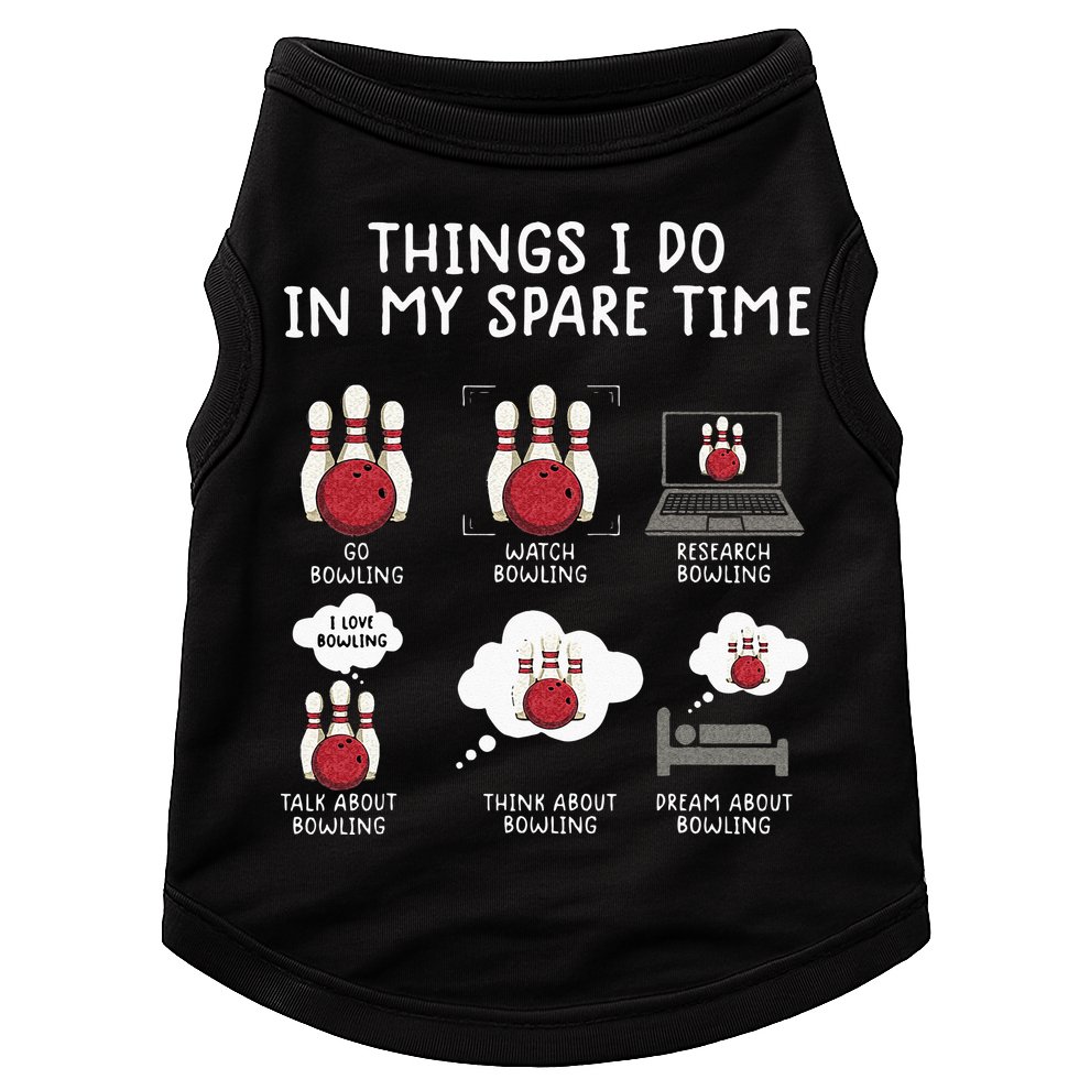 Funny Bowling For Men Doggie Tank