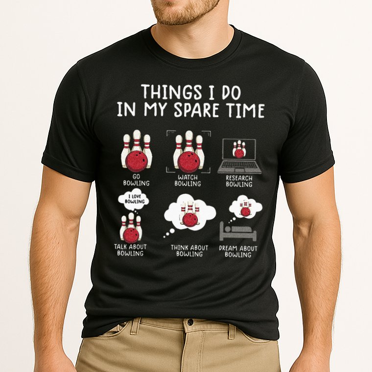 Funny Bowling For Men Performance Shirt