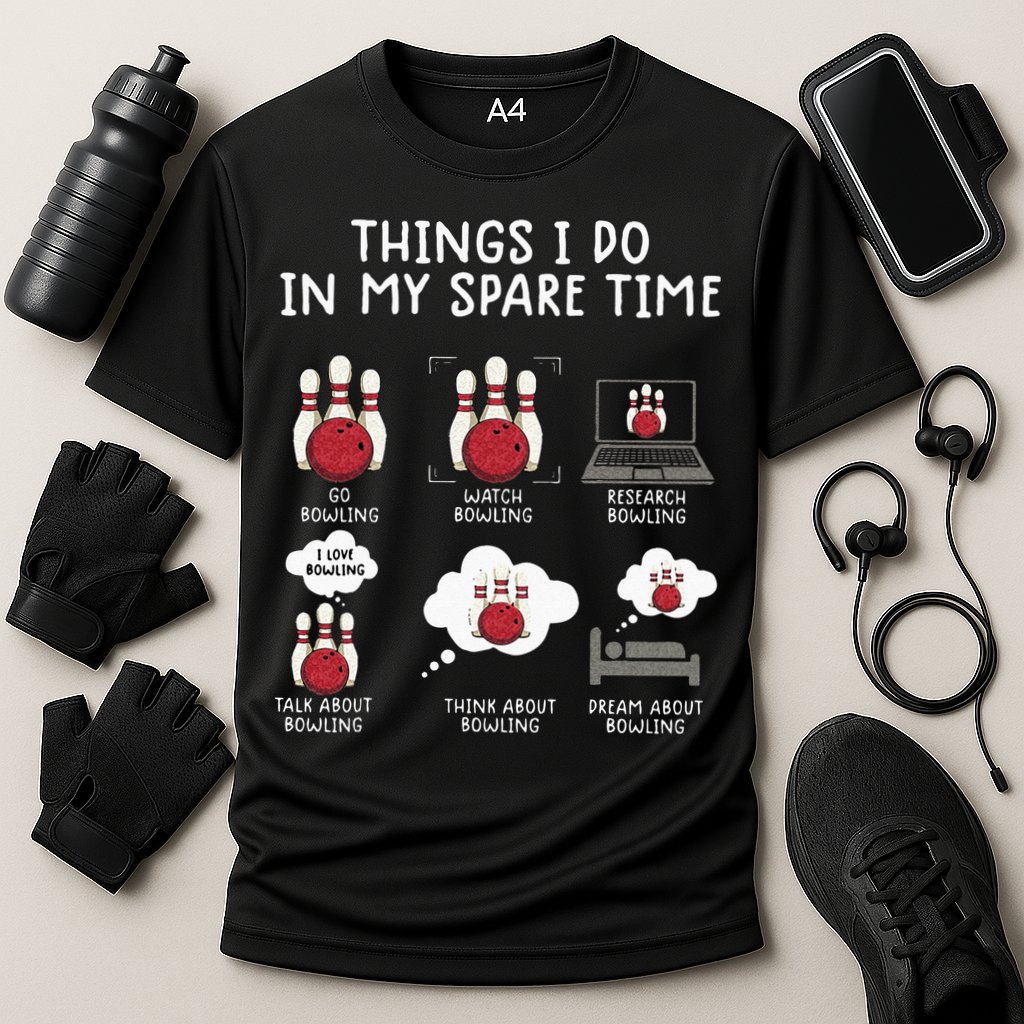 Funny Bowling For Men Performance Shirt