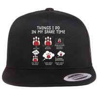 Funny Bowling For Men Flat Bill Trucker Hat