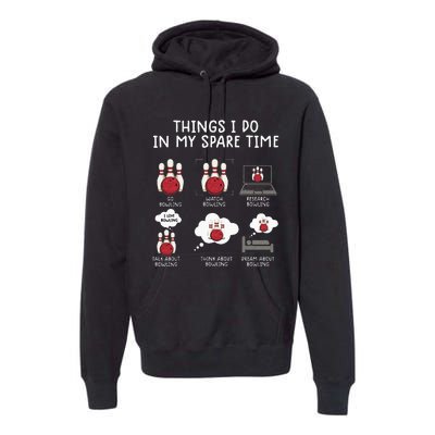 Funny Bowling For Men Premium Hoodie