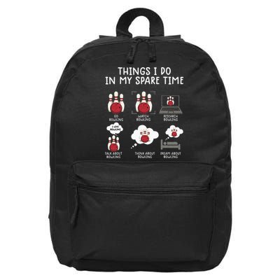 Funny Bowling For Men 16 in Basic Backpack