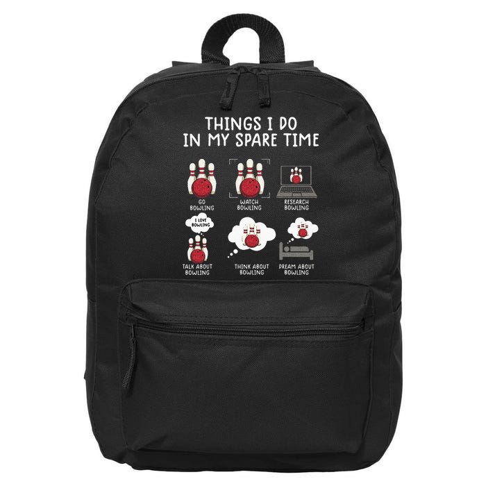 Funny Bowling For Men 16 in Basic Backpack