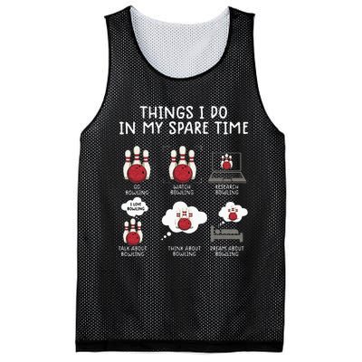 Funny Bowling For Men Mesh Reversible Basketball Jersey Tank