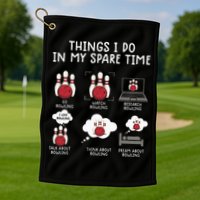 Funny Bowling For Men Golf Towel
