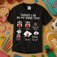 Funny Bowling For Men Kids T-Shirt