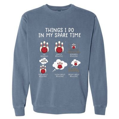 Funny Bowling For Men Garment-Dyed Sweatshirt