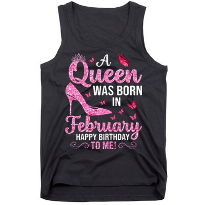 February Birthday For Wo Queen Born Tank Top