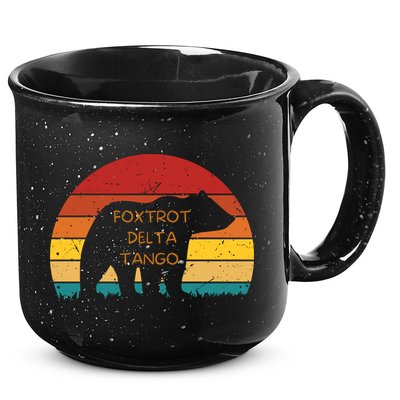 Funny Bear Foxtrot Delta Tango  15oz Campfire Ceramic Mug