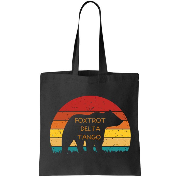 Funny Bear Foxtrot Delta Tango  Bag