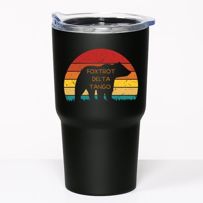 Funny Bear Foxtrot Delta Tango  Tumbler