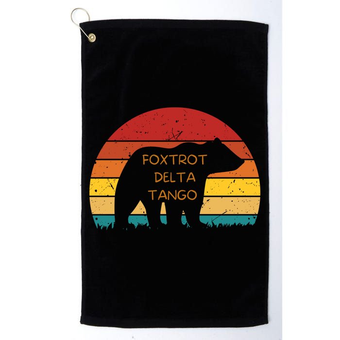 Funny Bear Foxtrot Delta Tango  Golf Towel