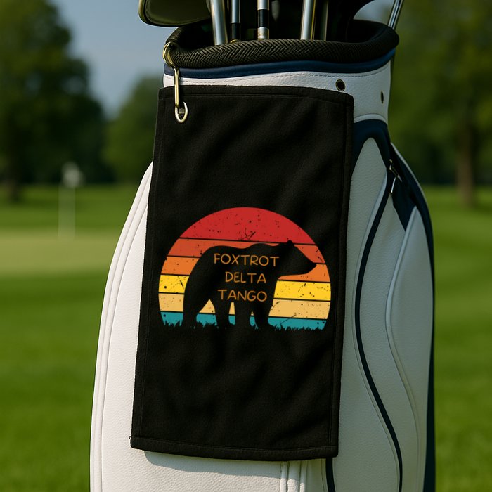 Funny Bear Foxtrot Delta Tango  Golf Towel