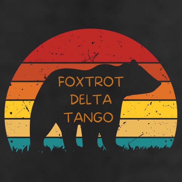Funny Bear Foxtrot Delta Tango  Golf Towel