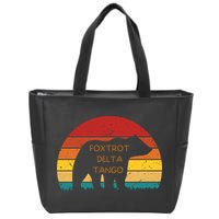Funny Bear Foxtrot Delta Tango  Zip Tote Bag