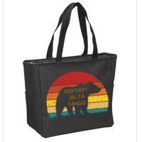 Funny Bear Foxtrot Delta Tango  Zip Tote Bag