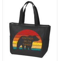 Funny Bear Foxtrot Delta Tango  Zip Tote Bag