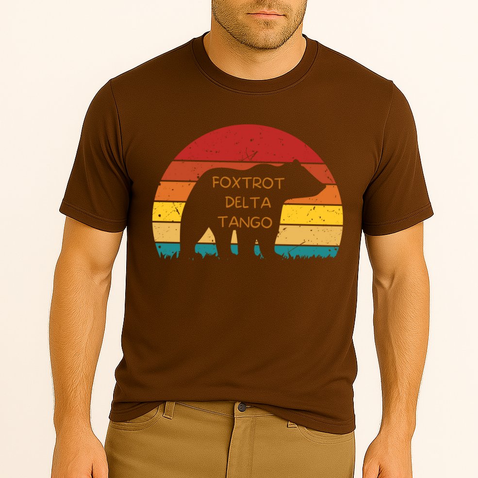 Funny Bear Foxtrot Delta Tango  Performance Shirt