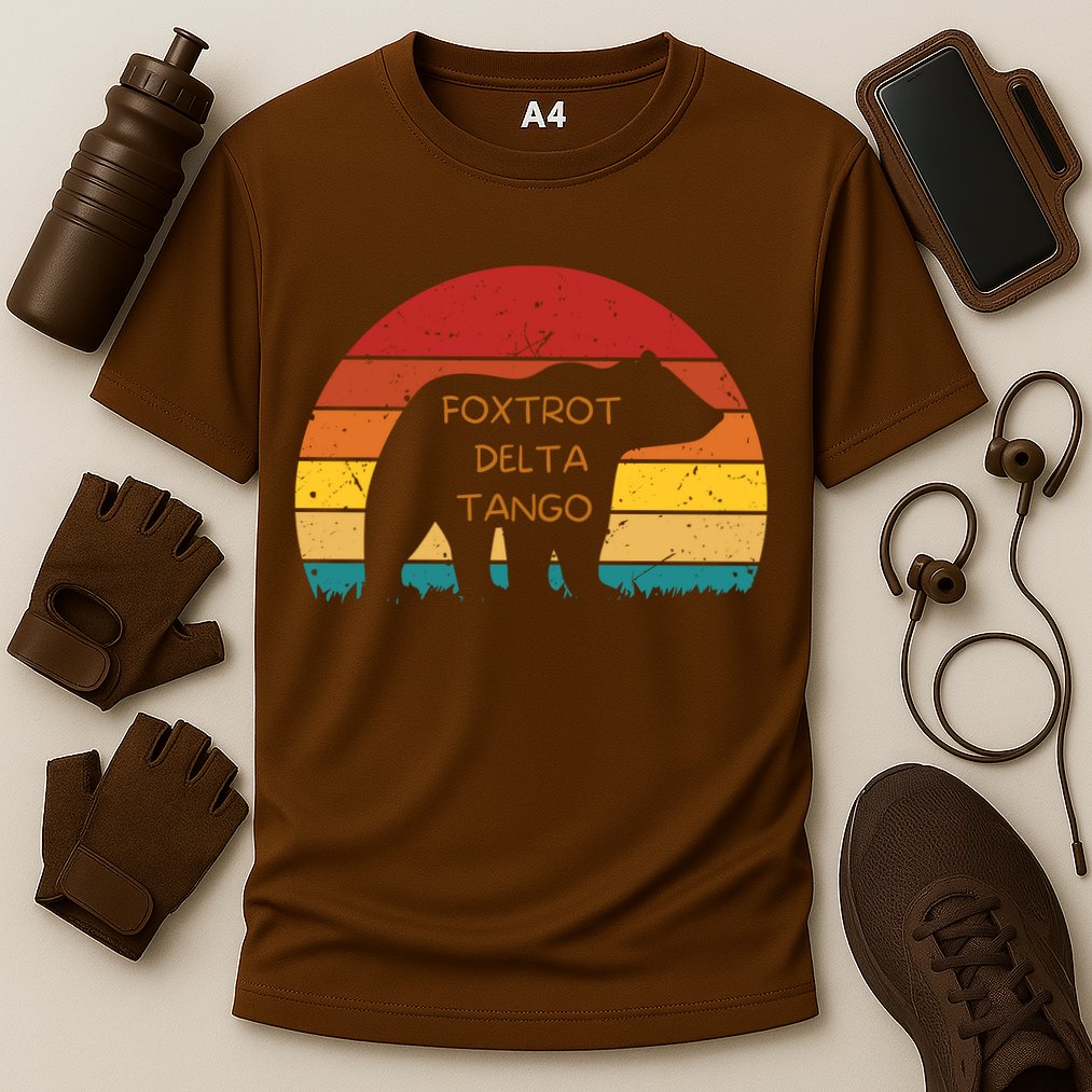 Funny Bear Foxtrot Delta Tango  Performance Shirt