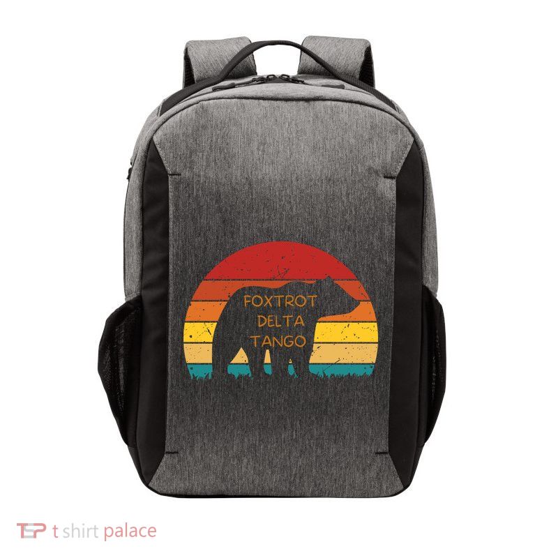 Funny Bear Foxtrot Delta Tango  Vector Backpack