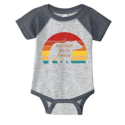 Funny Bear Foxtrot Delta Tango  Infant Baby Jersey Bodysuit
