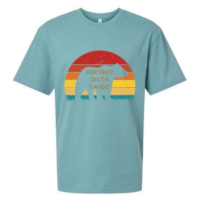 Funny Bear Foxtrot Delta Tango  Sueded Cloud Jersey T-Shirt