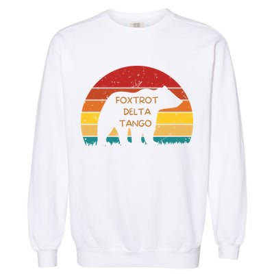 Funny Bear Foxtrot Delta Tango  Garment-Dyed Sweatshirt