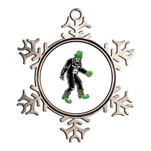 Funny Big Foot Leprechaun St Patrick's Day Sasquatch Lover Gift Metallic Star Ornament