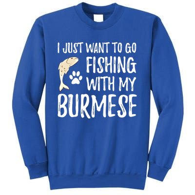 Fishing Burmese For Boating Cat Mom Or Cat Dad Gift Sweatshirt